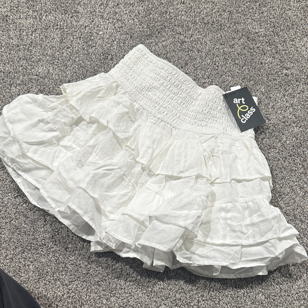 Art Class Ivory Layered Skirt